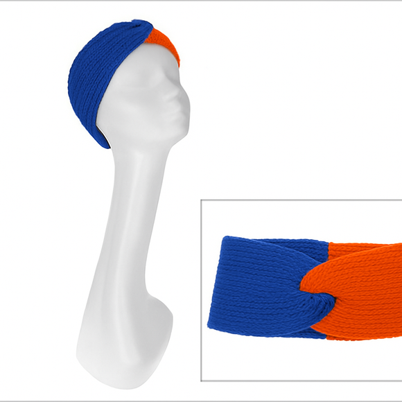 BLUE ORANGE KNIT HEADBAND ( 0004 BLOR )