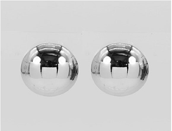 SILVER REFLECTIVE DOME EARRINGS ( 3854 SIL )