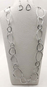 SILVER LINK NECKLACE SET ( 4910 S )