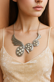 SILVER NECKLACE SET PEARLS ( 0846 RHGRAYMT )