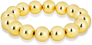SHINY GOLD PEARL STRETCH BRACELET ( 602 G )