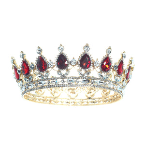 GOLD CROWN RED CLEAR STONES ( 60646 LSIG )