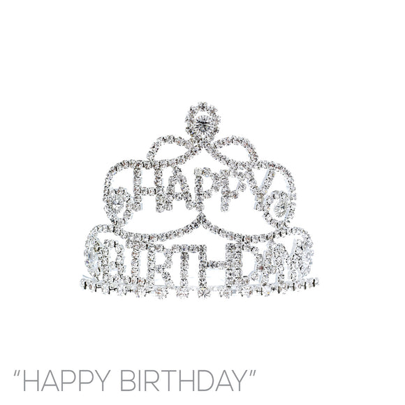 SILVER HAPPY BIRTHDAY TIARA ( 60672 CRS )