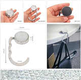 SILVER HEMATITE PURSE HOOK ( MBH BK )