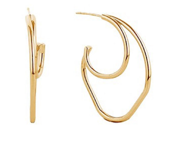 14K GOLD DIPPED EARRINGS ( 310448 GLD )