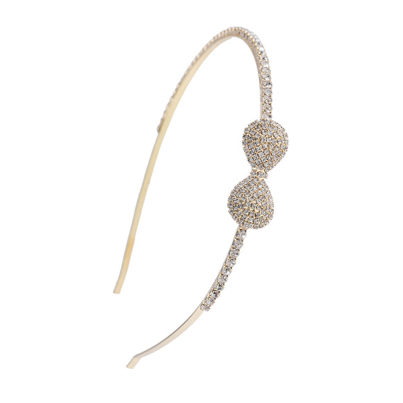 Gold HAIRBAND CLEAR STONES ( 72042 CRG )