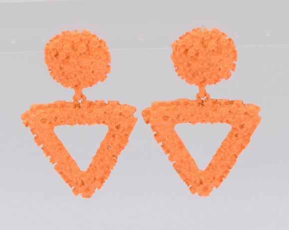 ORANGE TRIANGLE EARRINGS ( 2959 NOR )