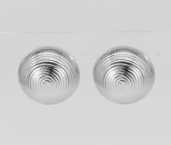 SILVER DOME EARRINGS ( 4611 RH )