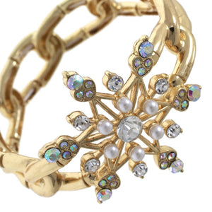 GOLD SNOWFLAKE STRETCH BRACELET ( 82116 XABG )