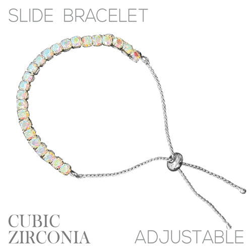 SILVER AB STONE BRACELET CZ STONES ( 83094 ABS )