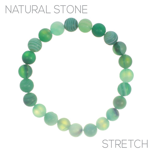 GREEN NATURAL STONE BRACELET ( 83147 ER )