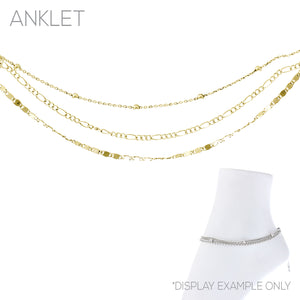 3 LINE GOLD ANKLET ( 83556 AWG )