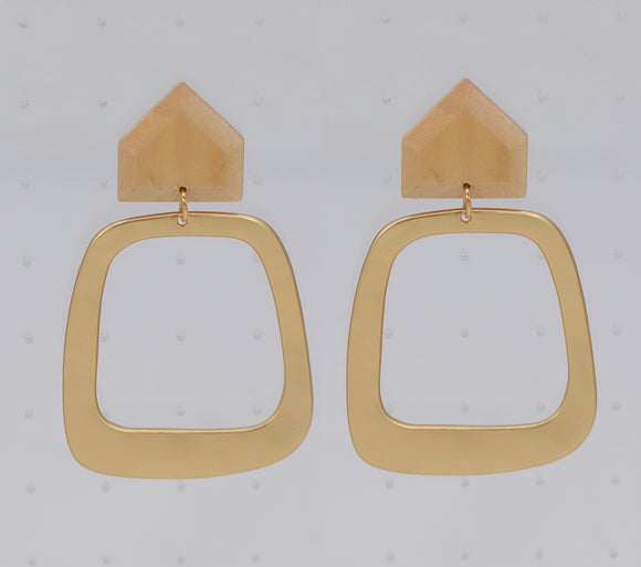 MATTE GOLD EARRINGS ( 2582 MG )