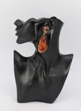 BROWN RESIN EARRINGS ( 2587 GLBRN )