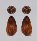 BROWN RESIN EARRINGS ( 2587 GLBRN )