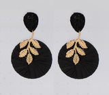 RAFFI POST FLORAL EARRINGS ( 2608 GLBLK )