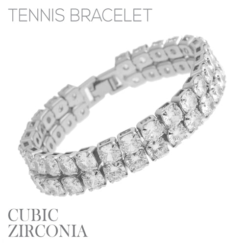 SILVER 6MM TENNIS BRACELET ( 84294 CRR )