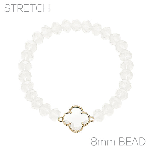 CLEAR STRETCH BRACELET QUATREFOIL ( 84452 CRG )