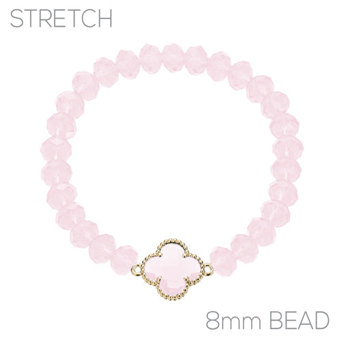 PINK STRETCH BRACELET QUATREFOIL ( 84452 LROG )