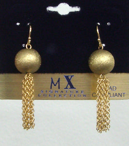 GOLD DANGLING BALL EARRINGS ( 0164 EHG )