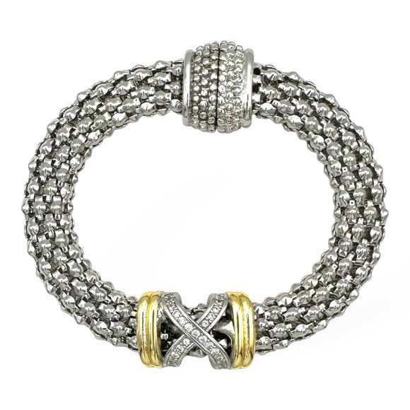 SILVER GOLD BRACELET MAGNETIC ( 9477 B )