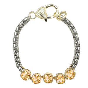 14K GOLD PLATED BRACELET CZ STONES ( 9509 BCH )