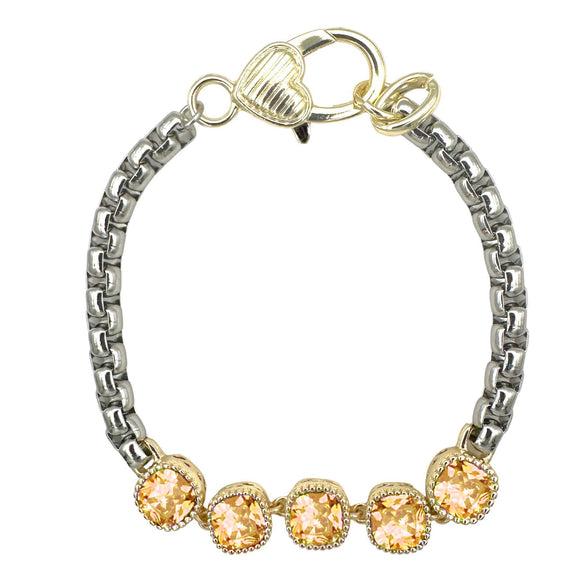 14K GOLD PLATED BRACELET CZ STONES ( 9509 BCH )