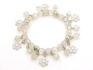 STRETCH BRACELET SNOWFLAKES AB CRYSTALS ( 3104 ASAB )