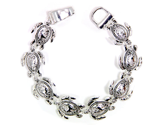 SILVER TURTLE MAGNETIC BRACELET ( 8194 AS )