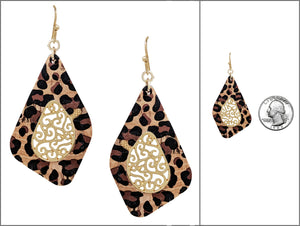 LEOPARD PRINT EARRINGS ( 6204 GLP )