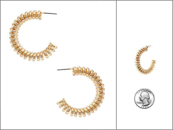 GOLD HOOP EARRING ( 7274 G )