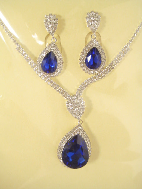 RHINESTONE NECKLACE SET ( 5216 SBL )