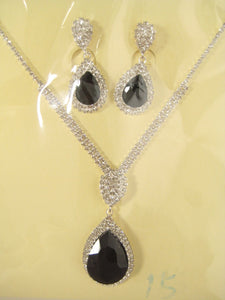 RHINESTONE NECKLACE SET ( 5216 SJET )