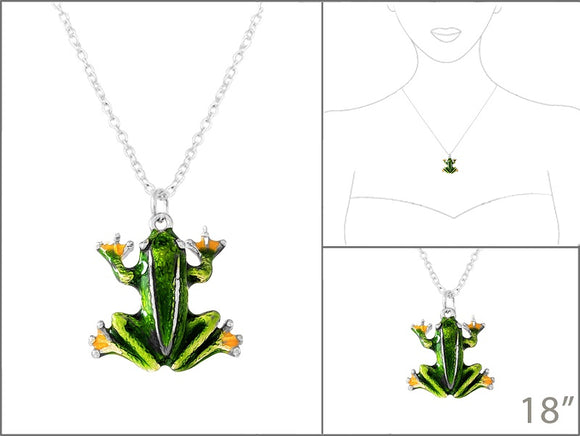 Silver Frog Necklace ( 3177 SMX )