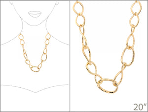 GOLD CHAIN LINK NECKLACE ( 3403 G )