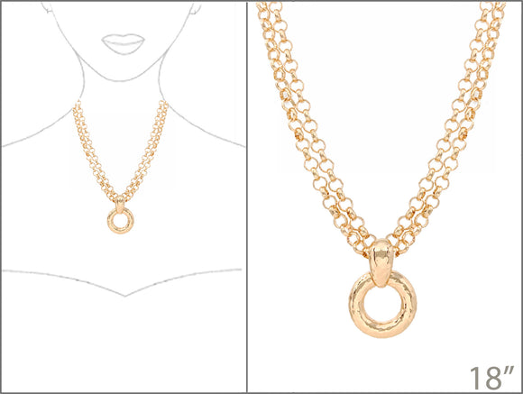 METAL CHAIN NECKLACE ( 3852 G )