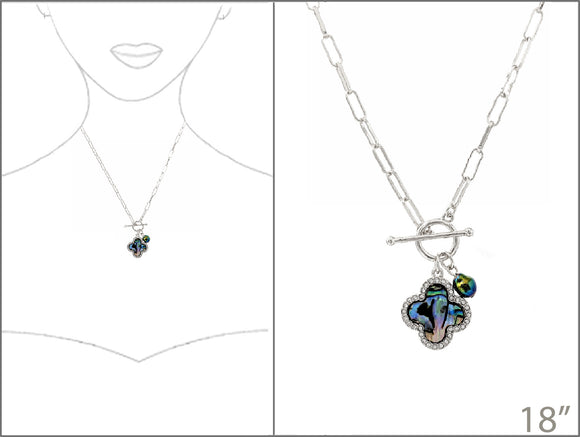 SILVER NECKLACE QUATREFOIL ( 3862 SAV )