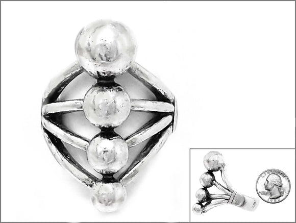 SILVER BALL RING ( 0693 SB )
