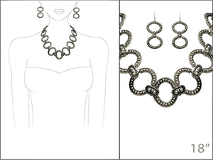 SILVER NECKLACE SET ( 7245 AS )