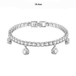 Silver Bracelet Clear Stones ( 1272 S )