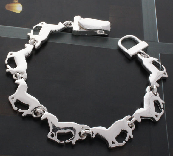 SILVER HORSE MAGNETIC BRACELET ( 28466 S )