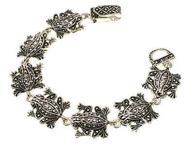 SILVER FROG BRACELET ( 30164 S )