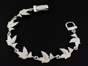 SILVER BRACELET WHITE BIRD ( 32160 S )