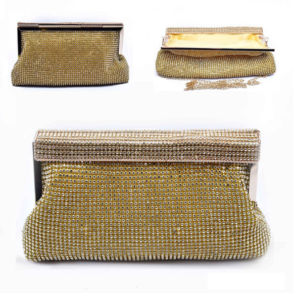 Gold Purse Clear Stones ( 12201 G )