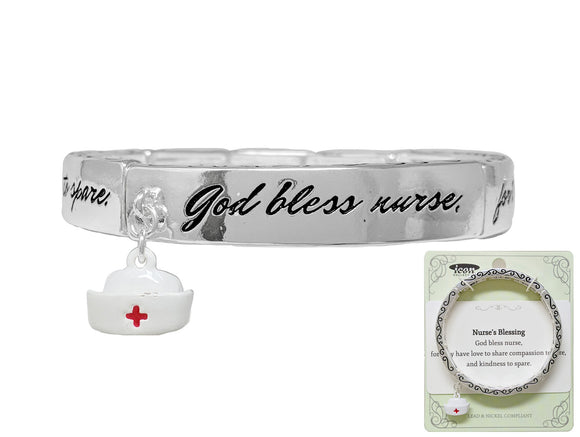 SILVER NURSE BLESSING BANGLE ( 02276 ASMX ) – Ohmyjewelry.com