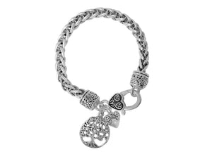 SILVER TREE OF LIFE CHARM BRACELET ( 02769 AS )