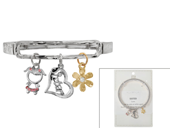 FAMILY SISTER CHARM BRACELET ( 02870 AS )