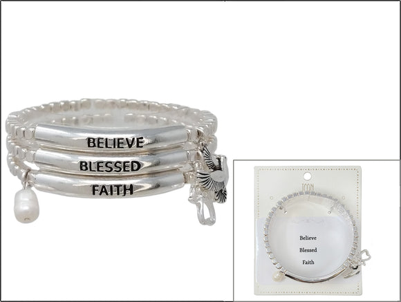 BELIEVE BLESSED FAITH BRACELETS ( 03097 AS )