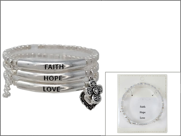 FAITH HOPE LOVE BRACELETS ( 03098 AS )