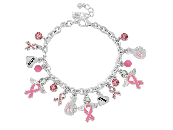 SILVER MULTI CHARM BRACELET ( 03504 SMX )